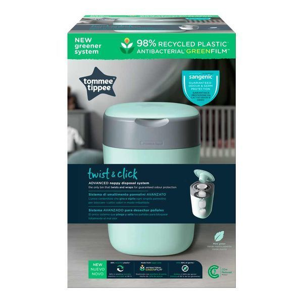 Накопичувач для підгузків Tommee Tippee TWIST & CLICK зелений + 1 касета TT0370 фото